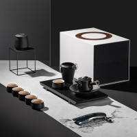 万仟堂(EDENUS)汉风侯02·成套茶具黑铁釉(一壶一承一海六杯一罐)