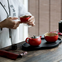 万仟堂(EDENUS)事事如意·成套茶具珠漆釉(一壶一海一盘四杯)