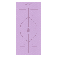 Yottoy 瑜伽垫男女士健身垫TPE专业防滑隔音减震加宽加厚日常训练运动垫80*185*0.7cm-柔雾紫