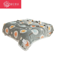 爱伦蒲公英绒毯 简约风床单式纯棉毯子