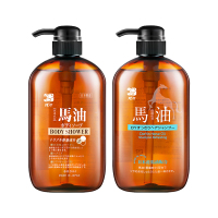 蝶印 牌 马油洗发沐浴套装清爽控油洗发600ml+保湿沐浴600ml(NM)