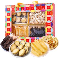 富昌 招财进宝礼盒188g 鲍鱼鱼胶羊肚菌海产礼盒年货节日礼品团购福利