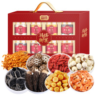 富昌 锦绣御宴礼盒880g 山珍海味菌菇干货年货海产礼盒 企业团购送礼