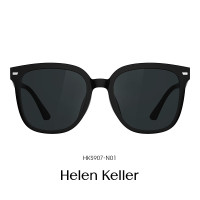 海伦凯勒(HELEN KELLER)眼镜儿童男女款7-12岁防紫外线太阳镜户外防晒墨镜HKS907N01亮黑镜框+灰色镜