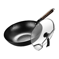 翰乐 HL-TTM8866章丘铁锅 玻璃盖 32cm