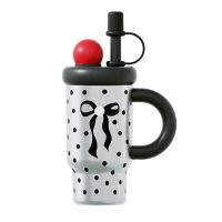 世大家 小灯泡把手保温杯730ml魔法少女(黑色)