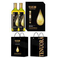 特诺娜(Tenuora Olive) 特级初榨橄榄油黑色精装礼盒1000ml*2