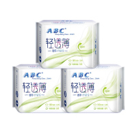 ABC 卫生巾日用mini巾超薄棉柔迷你巾 3包24片装护垫带护翼防漏姨妈巾3xK53
