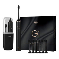 拜尔(BAiR) 电动牙刷G1墨黑色- 豪华版-USB充电线1个+主机1个+刷头6个+便携盒1个