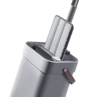 大卫 免手洗平板拖把刮刮桶拖布干湿两用Z9-3 米白色(刮刮桶+1杆2布)