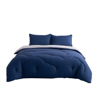 绘睡 美利奴羊毛被(中薄款)藏青-灰 春秋220*240cm