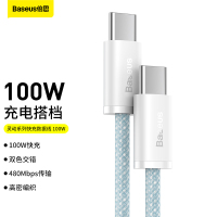 倍思(BASEUS) 灵动100W 快充数据线type-c-type-c[简装](适配笔记本电脑)1米*2条 颜色随机