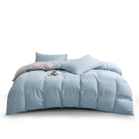 恒源祥 全棉40S奈特绵四件套-奶油蓝1460002A-3