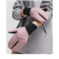 蕉下分指式防风雨保暖手套LS000烟熏褐粉 M码 手套分指高弹防滑可触屏