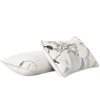 梦洁家纺 乳胶片绗绣对枕喜上梅梢1010389035