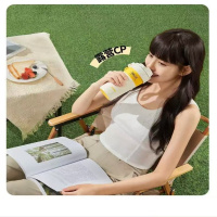 苏泊尔(SUPOR) 咔哒旋饮保温杯500ml日光白 KCV50AB10