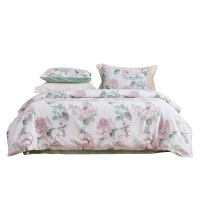 梦洁家纺组合(纯棉印花四件套:瑶叶+ Q软原产对枕 糖豆1010389037)