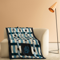 BOSS HUGO BOSS 晶格条纹毯 100*140cm HBMT-035