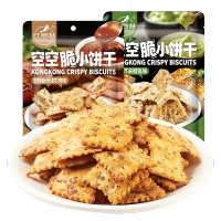 红谷林(HONGGULIN) 空空脆小饼干68克(挪威芥末鳕鱼味*3+安格斯照烧牛肉味*3)