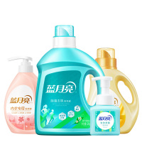 蓝月亮 洗护 四件套组合活力除菌去味洗衣液2kg+内衣专用洗衣液500g+柔顺剂1kg+鲜果薄荷泡沫抑菌洗手液255ml