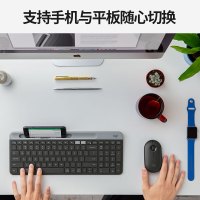 罗技K580无线蓝牙键盘办公电脑平板ipad时尚系列G (石墨黑)