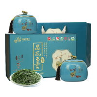 茶馬世家 双喜临门一级恩施玉露250g描金双瓷罐礼盒装250g(125g*2罐)