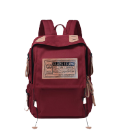 维多利亚旅行者 初中生双肩包女高中原宿ins风电脑包大学生背包S8064 红色