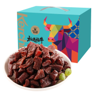 科尔沁 风干牛肉礼遇福牛礼盒408g (凹凸牛肉干原味)年货肉类礼盒休闲零食企业员工团购福利伴手礼