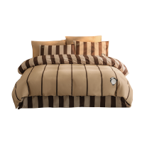 绘睡 60支全棉暖绒 四件套 200*230cm 淘气团子-咖色