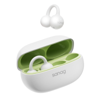 sanag塞那 蓝牙耳机耳夹式塞那F20SPro新品骨传导概念无线开放不入耳运动通话降噪 S-F20SPro 柳絮白