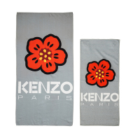 Kenzo 经典海棠花运动巾二件套(毛巾34*76cm+浴巾70*140cm)KMJ-009
