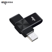 爱国者(aigo)32GB USB2.0 U盘 U266旋转防护 黑色 CD纹防滑设计 黑色*2个