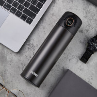 膳魔师(THERMOS)智能保温杯470ml男女士高档水杯子圣诞元旦新年礼物TEEA 暗影黑