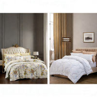 富安娜抗菌磨毛床单四件套香韵满庭203*229cm+暖绒舒适冬厚被203*229cm2000g套装(600元)