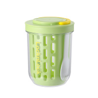 乐扣乐扣 多功能沥水沙拉杯绿色650ml LCB861GRNFU