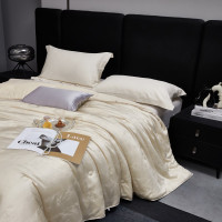 梦洁家纺 60天丝提花纤维 蚕丝复合四季被:银海生花