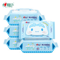 心相印x三丽鸥湿厕纸80片5包 纯水湿巾温和洁净 大耳狗款 2款品随机发 5xXCY080+P2