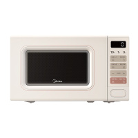 美的(Midea)小滋味系列 微波炉 变频 奶油风 复古 转盘式 一级能效 20L(M2H2)800W 4档火力