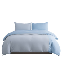 绘睡 拉毛拼接撞色件套-深蓝+浅蓝1.8米床