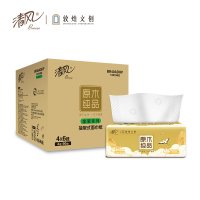 清风 敦煌联名金装系列抽取 面巾纸 BR40ADHP4层90抽*4包*6提/箱