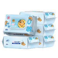 清风 卡皮巴拉IP纯水1层60片 湿纸巾 BWB60CE2/ 5包*1箱