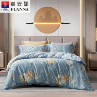 富安娜 纯棉 四件套-金蕊玉露 203*229cm