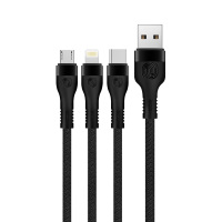 纽曼 66W超级快充黑色三合一数据线nkc-11黑色