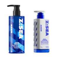 海洋至尊 男士控油 洗发水400ml+三棱镜洗面奶150g 氨基酸止痒去屑