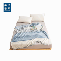 美穗吉家 酒店用商用家用 几何纹珊瑚绒毛毯180x200cm