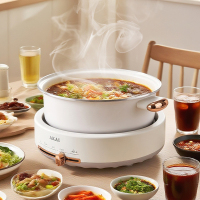 雅佳 电分体火锅 分体设计 易于清洗 5L大容量喷涂铝锅内胆 1600W大功率发热盘,加热快速均匀
