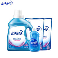 蓝月亮洗衣液套装 洁净薰衣草洗衣液2kg*1+洁净薰衣草洗衣液袋1kg*2+风清白兰预涂手洗双用洗衣液500g*1