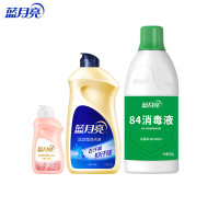 蓝月亮 运动型洗衣液翻盖装500g*1 柔润樱花内衣专用洗衣液80g*1 84消毒液600g*1
