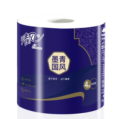 清风卷纸卫生纸厕所纸4层140克 8卷