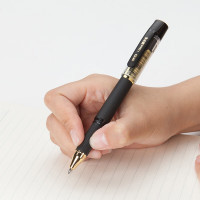 晨光文具 金黑系列子弹头黑色中性笔1.0mm签字笔不易褪色书写流畅大笔画 AGPA2502 12支/盒